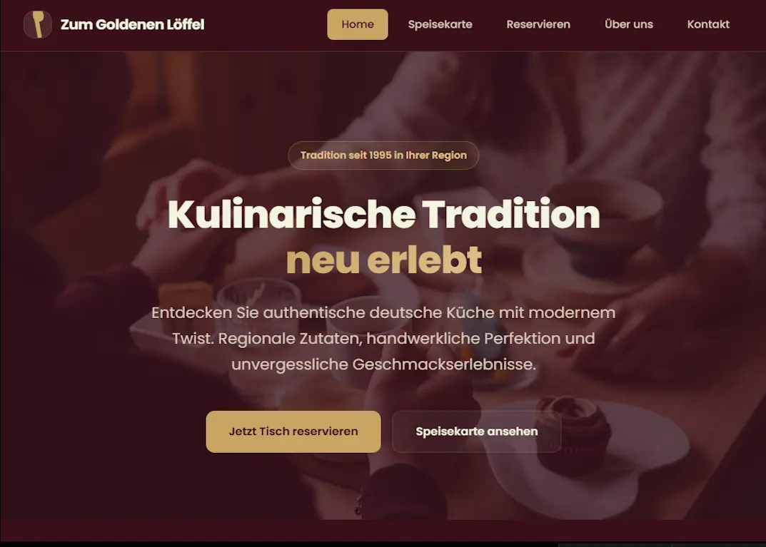 Website vor der Überarbeitung