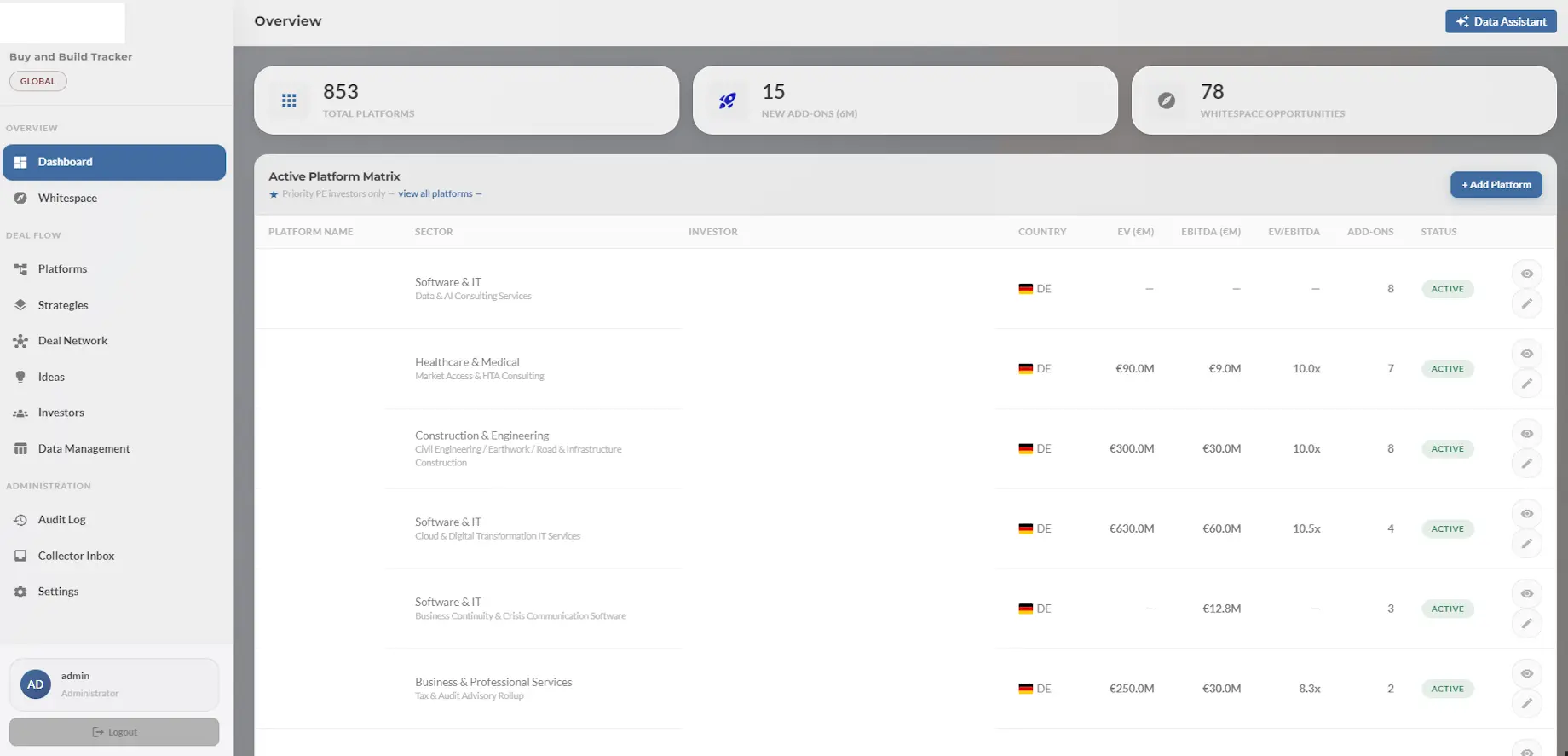 Private Equity Rollup Deal Tracker - Automated Scouting & AI Pipeline